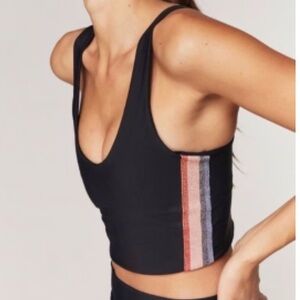 Spiritual Gangster Shakti Rainbow Stripe Brami Crop Top Sports Bra Size Small